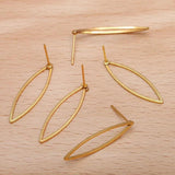 50pcs Copper Geometry Earring Studs DIY Jewelry Findings