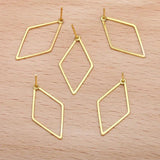 50pcs Copper Geometry Earring Studs DIY Jewelry Findings