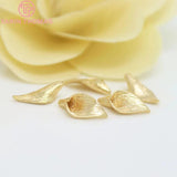 6PCS 19x10MM 4K Champagne Brass Flower Tassel Caps for DIY Jewelry