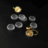 50 PCS Silicone Ear Clip Pad Protective Sleeve DIY Earring Accessories