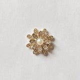 10 PCS Crystal Rhinestones Pearl Flowers Earrings Accessories