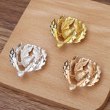 10 PCS 32*34mm Flowers Leaf Metal Alloy Accessories for Jewelry Making