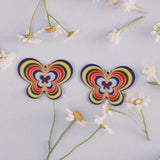 10 PCS Acrylic Heart Star Butterfly Flower Pendant DIY Earrings Charms