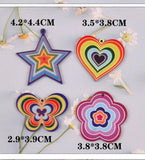 10 PCS Acrylic Heart Star Butterfly Flower Pendant DIY Earrings Charms