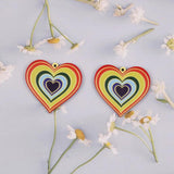 10 PCS Acrylic Heart Star Butterfly Flower Pendant DIY Earrings Charms
