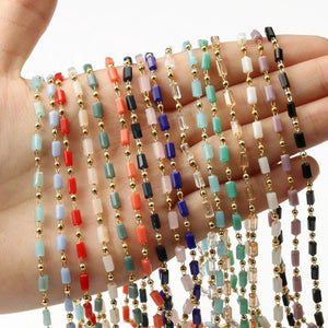 1 Meter Stone Chain Crystal Beads Copper Chains Jewelry Making DIY