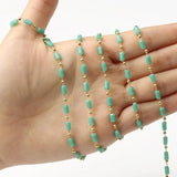1 Meter Stone Chain Crystal Beads Copper Chains Jewelry Making DIY