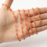 1 Meter Stone Chain Crystal Beads Copper Chains Jewelry Making DIY