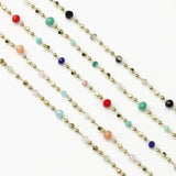 1 Meter Brass Chain Crystal Beads DIY Jewelry Making