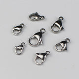 30pcs Stainless Steel Lobster Clasp Hooks for DIY Necklace Bracelet Making