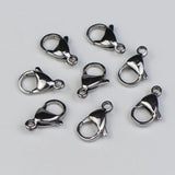 30pcs Stainless Steel Lobster Clasp Hooks for DIY Necklace Bracelet Making