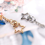 Metal Cat Head Flower Cloud Keychain Rings for DIY Jewelry Making