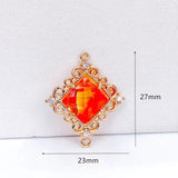 KC Plated Rhinestone Eardrop Crystal Pendant Charms Necklace Earring Accessories