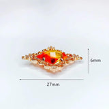 KC Plated Rhinestone Eardrop Crystal Pendant Charms Necklace Earring Accessories