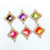 KC Plated Rhinestone Eardrop Crystal Pendant Charms Necklace Earring Accessories