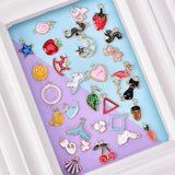 30Pcs Mixed Enamel Beads Pendants Charms for DIY Jewelry Making