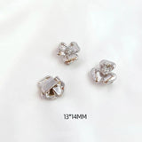 Copper clad 14K Zircon Orchid starfish buckle DIY necklace clip pendant