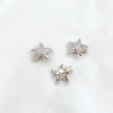 Copper clad 14K Zircon Orchid starfish buckle DIY necklace clip pendant