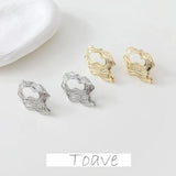 14K Electroplating Hollow Earrings for DIY Hand-made Pearl Accessories