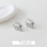 14K Electroplating Hollow Earrings for DIY Hand-made Pearl Accessories