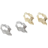 14K Electroplating Hollow Earrings for DIY Hand-made Pearl Accessories