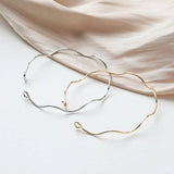 14K Gold-Covered Copper Wave Bracelet DIY Material