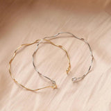 14K Gold-Covered Copper Wave Bracelet DIY Material