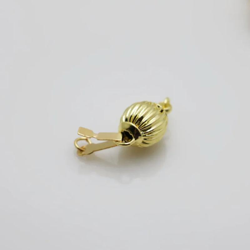 10PCS Gold Snap Lantern Beads Button Fittings 8mm