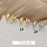 Color-Preserving 14k Triangle Fold Belt Earrings DIY Material Accessories