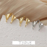 Color-Preserving 14k Triangle Fold Belt Earrings DIY Material Accessories