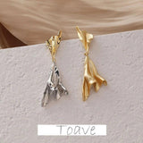Color-Preserving 14k Triangle Fold Belt Earrings DIY Material Accessories