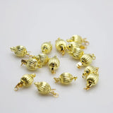5PCS Gold-Color Lantern Beads Clasp Button Fittings 8mm
