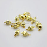 5PCS Gold-Color Lantern Beads Clasp Button Fittings 8mm