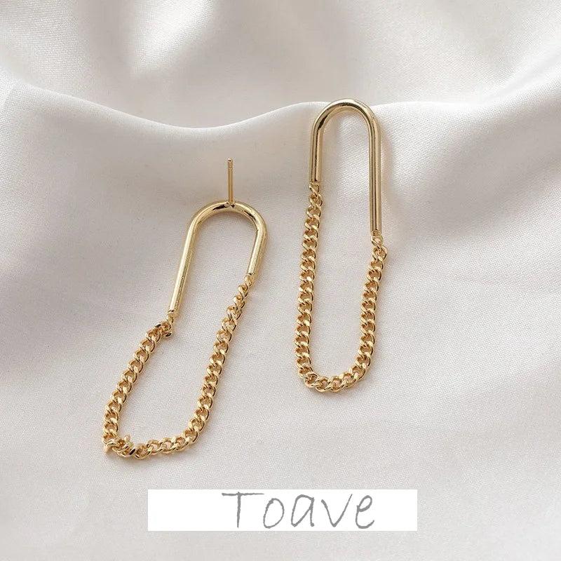 Europe America Minority U-shaped Chain Earrings DIY Materials