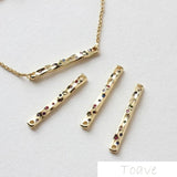 Copper Plated 18K Zircon Double Hanging DIY Material