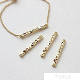 Copper Plated 18K Zircon Double Hanging DIY Material