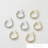 14K Gold-Plated Round Earrings Ear Stud DIY Hand-Made Material Accessories