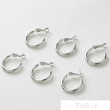 14K Gold-Plated Round Earrings Ear Stud DIY Hand-Made Material Accessories