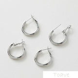 14K Gold-Plated Round Earrings Ear Stud DIY Hand-Made Material Accessories