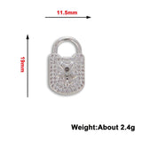 Zircon Heart Lock Lobster Clasp Jewelry Making Supplies
