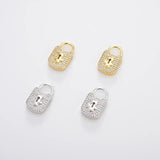 Zircon Heart Lock Lobster Clasp Jewelry Making Supplies