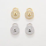 Zircon Heart Lock Lobster Clasp Jewelry Making Supplies