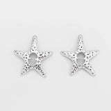 Tibetan Silver Starfish Spacer For 6mm Leather Cord DIY Bracelet