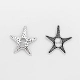 Tibetan Silver Starfish Spacer For 6mm Leather Cord DIY Bracelet