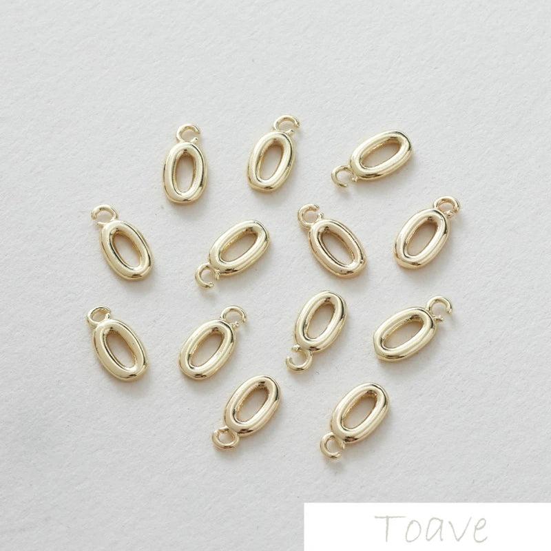 14K Plated Basic Pendant Parts DIY Beaded Necklace Bracelet Accessories 10pcs