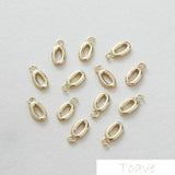 14K Plated Basic Pendant Parts DIY Beaded Necklace Bracelet Accessories 10pcs