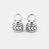 10Pcs Tibetan Silver Tassel End Caps for 8mm Leather Cord DIY Jewelry Making