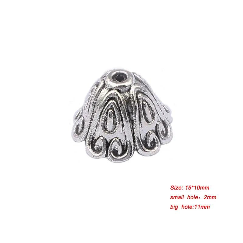 20pcs Hollow Flower Bead End Caps Tassel Caps DIY Accessories