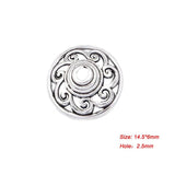 20pcs Hollow Flower Bead End Caps Tassel Caps DIY Accessories