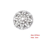 20pcs Hollow Flower Bead End Caps Tassel Caps DIY Accessories
